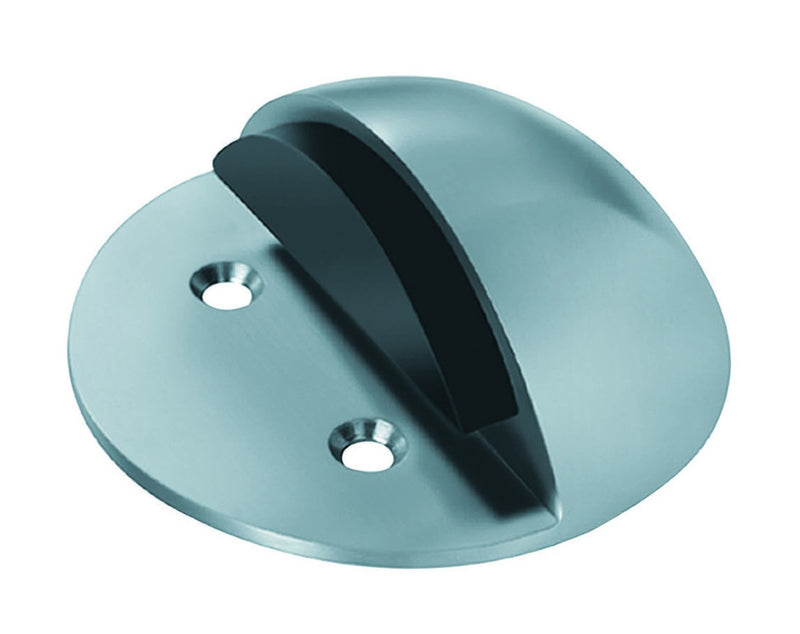 28 X 80Mm - Floor Mounted Shielded Doorstop - Satin Stainless Steel 28mm