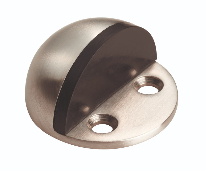 24 X 44Mm - Floor Mounted Shielded Doorstop - Satin Stainless Steel