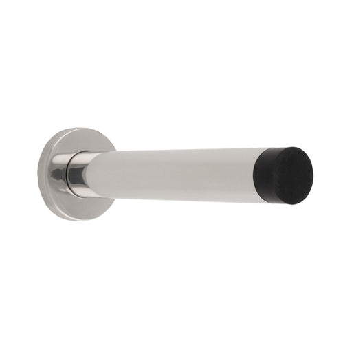 150 X 22Mm - Wall Mounted Doorstop On Rose - Concealed Fix - Polished Stainless Steel