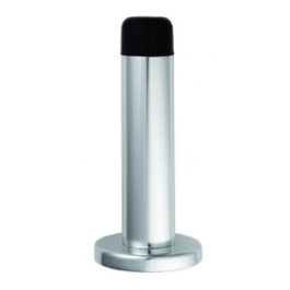 72 X 16Mm - Wall Mounted Doorstop On Rose - Concealed Fix - Polished Anodised Aluminium