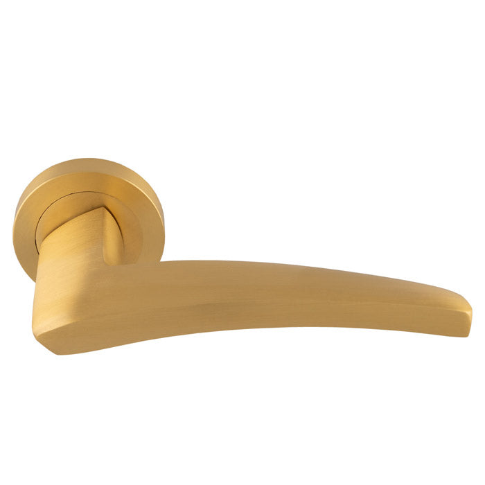 Dune Lever On Concealed Fix Round Rose Osa (Satin Brass) - Satin Brass
