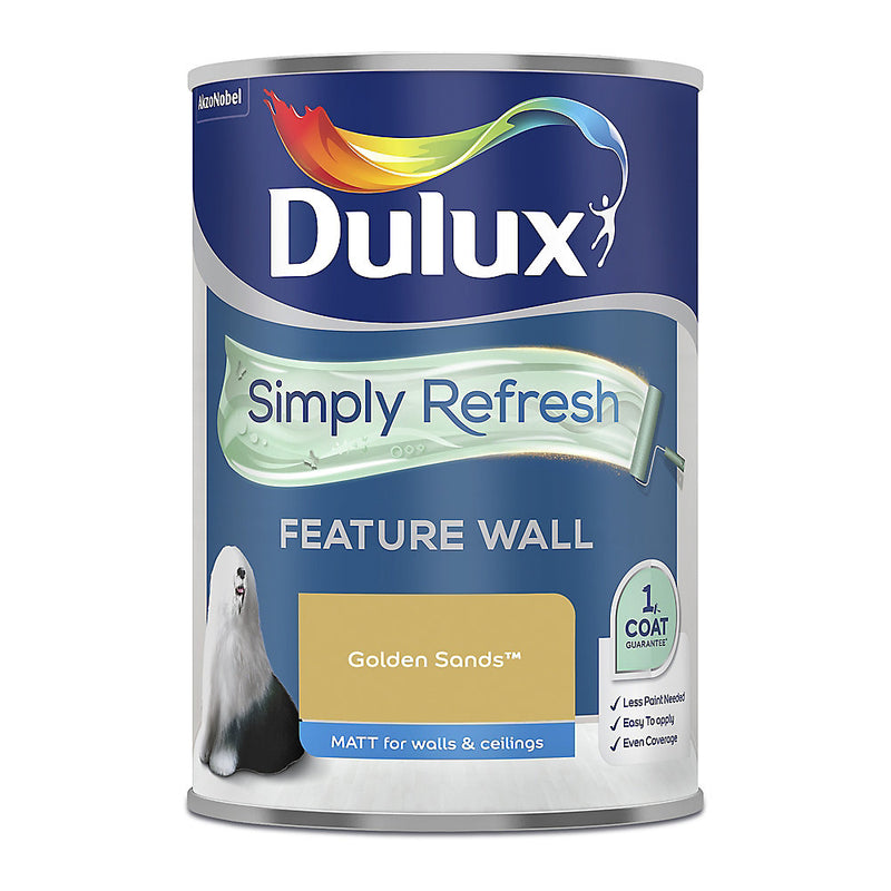 Dulux One coat Golden sands Matt Emulsion paint, 1.25L