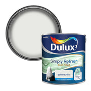 Dulux One coat White mist Matt Emulsion paint, 2.5L