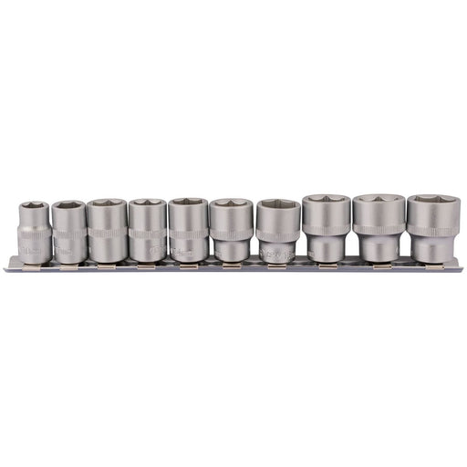 Draper Socket Set on Metal Rail, 3/8" Sq. Dr. (10 Piece) 16400 Draper - Town Tools 