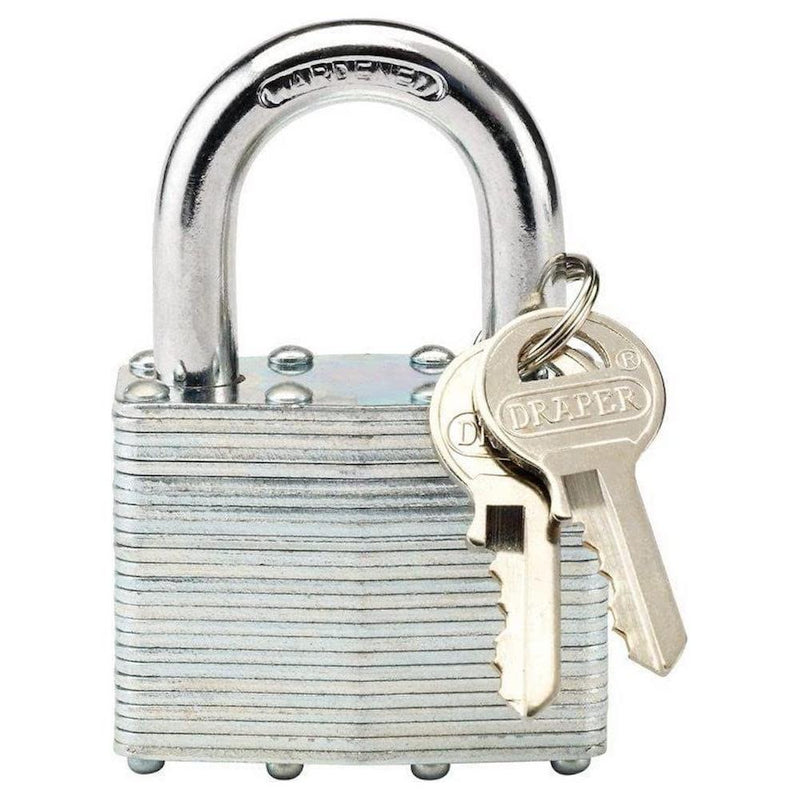 Draper Laminated Steel Padlock, 50 x 31mm 14021 Draper - Town Tools 