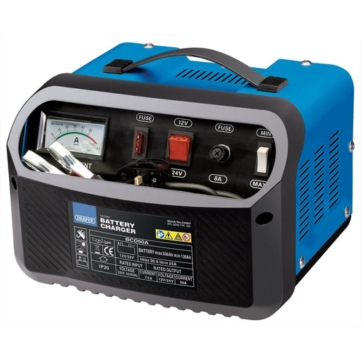 Draper 12/24V 120-350A Battery Charger 53007 Draper - Town Tools 