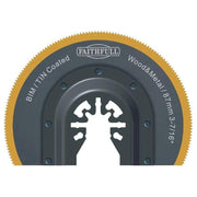 Faithfull Multi-Functional Tool Bi-Metal Radial Saw TiN Coated Blade 87mm Faithfull - RockBottom Northampton