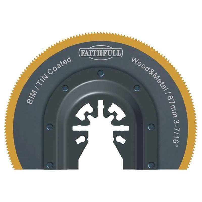 Faithfull Multi-Functional Tool Bi-Metal Radial Saw TiN Coated Blade 87mm Faithfull - RockBottom Northampton