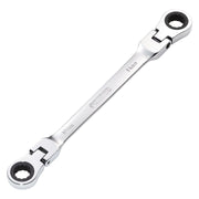 Draper HI-TORQ Metric Flexible Head Double Ring Ratchet Spanner, 10 x 11mm Draper - Town Tools