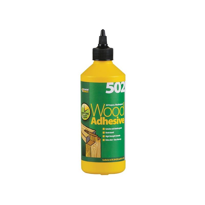 Everbuild Sika 502 All Purpose Weatherproof Wood Adhesive 500ml Everbuild Sika - RockBottom Northamptin
