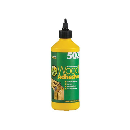 Everbuild Sika 502 All Purpose Weatherproof Wood Adhesive 500ml Everbuild Sika - RockBottom Northamptin