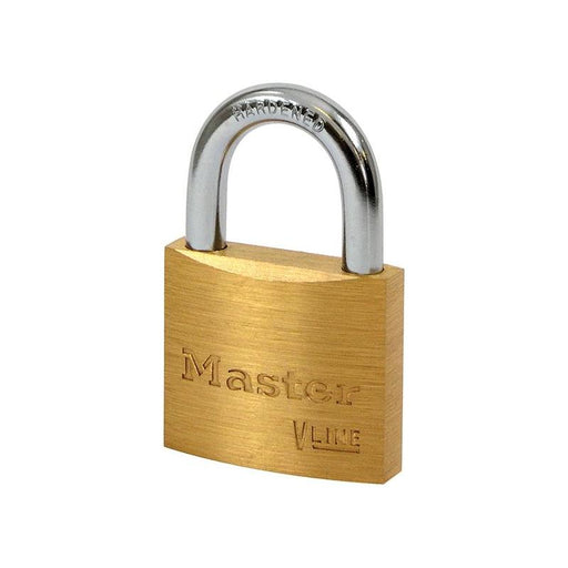 Master Lock V Line Brass 40mm Padlock - Keyed Alike 2341 Master Lock - RockBottom Northampton