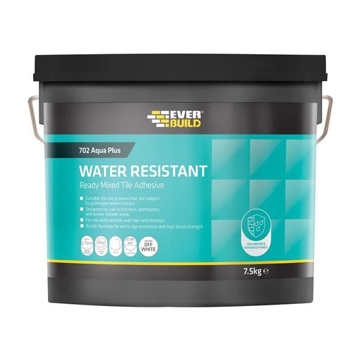 Everbuild Sika 702 Water Resistant Tile Adhesive 7.5kg/5 litre Everbuild Sika - RockBottom Northamptin