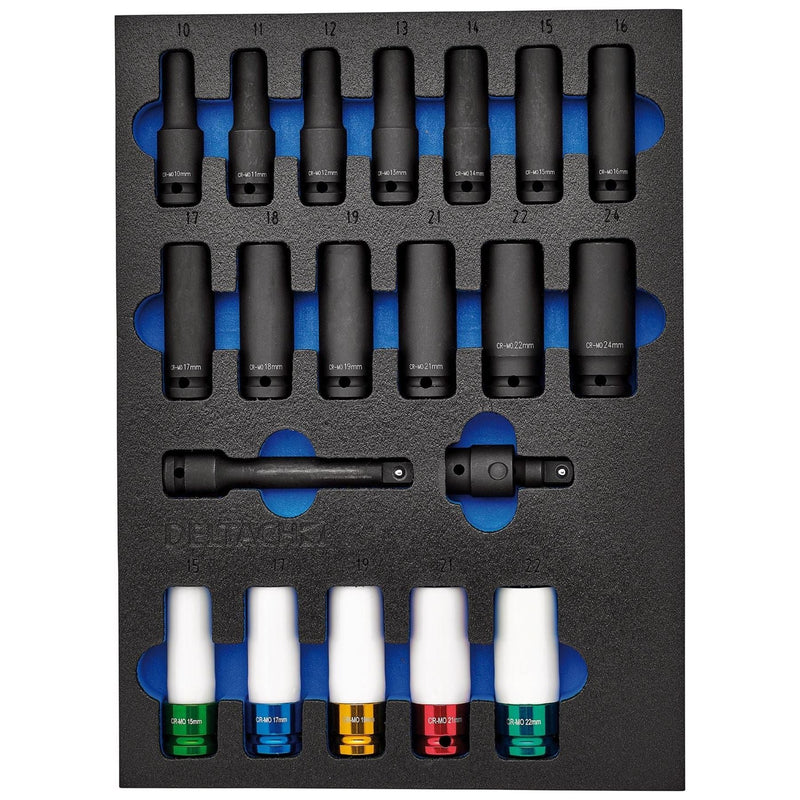 Draper Bunker Impact Socket Set in EVA Foam Inlay, 1/2" (20 Piece) Draper - Town Tools