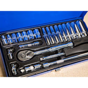 Bluespot Tools 1/4in Metric Socket Set, 24 Piece BlueSpot Tools - RockBottom Northampton