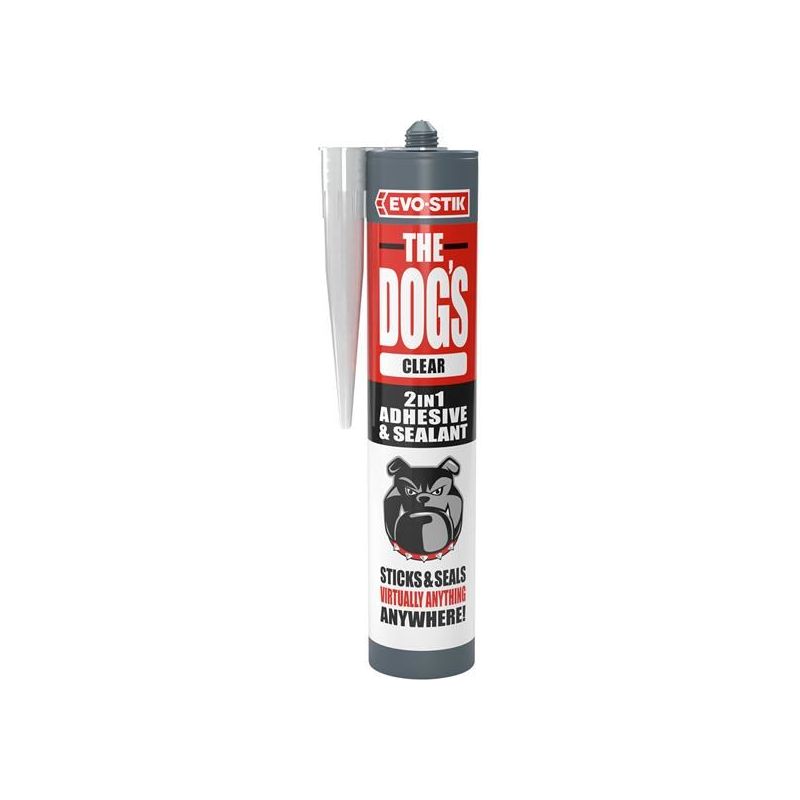 Evo-Stik The Dog's Multipurpose Adhesive & Sealant Crystal Clear 290ml EVO-STIK - RockBottom Northamptin
