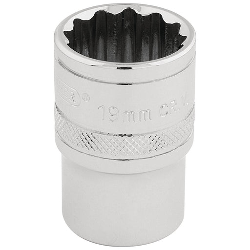 Draper HI-TORQ 12 Point Socket, 1/2" Sq. Dr., 19mm 33231 Draper - Town Tools 