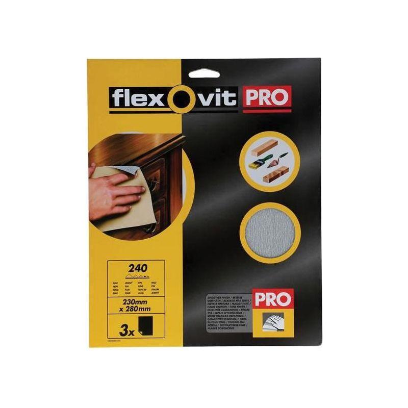 Flexovit Silicon Carbide Finishing Sanding Sheets 230 x 280mm Fine 240G (3) Flexovit - RockBottom Northampton