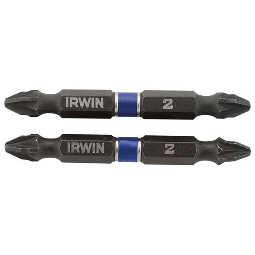 Irwin® Impact Double-Ended Screwdriver Bits Pozi PZ2 60mm (Pack 10) IRWIN® - RockBottom Northampton