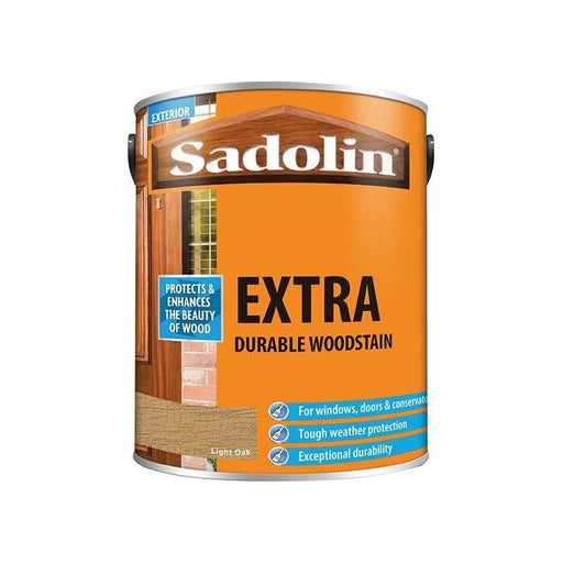 Sadolin Extra Durable Woodstain Light Oak 5 litre Sadolin - RockBottom Nothampton