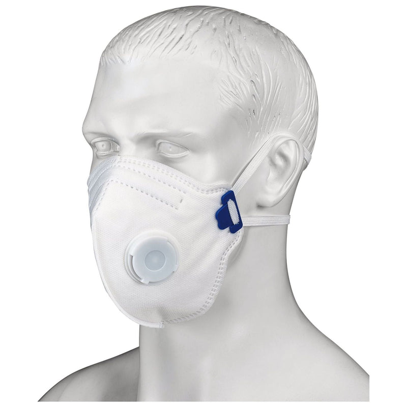 Draper FPP3 NR Vertical Fold Flat Face Masks with Valve (Pack of 10) Draper - Town Tools