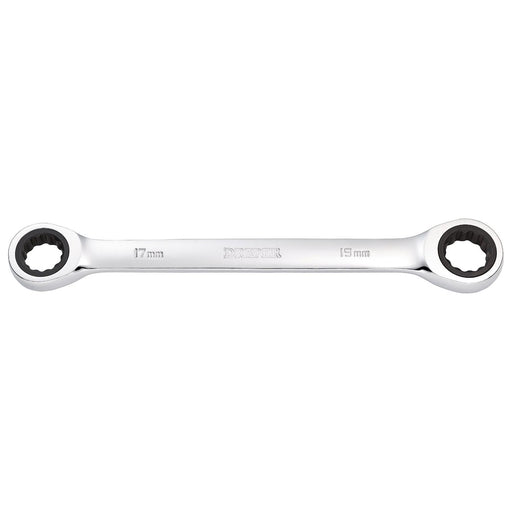 Draper Draper HI-TORQ Metric Double Ratchet Ring Spanner, 17 x 19mm Draper - Town Tools