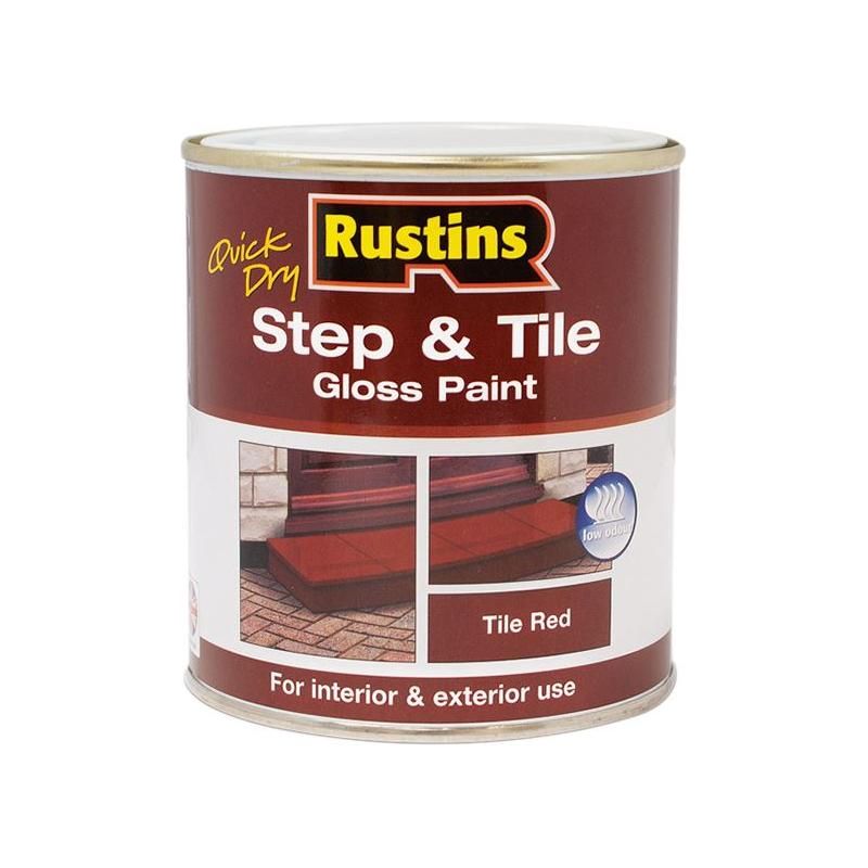 Rustins Quick Dry Step & Tile Paint Gloss Red 2.5 litre Rustins - RockBottom Nothampton