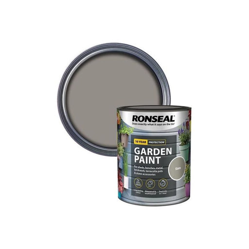 Ronseal Garden Paint Slate 750ml Ronseal - RockBottom Nothampton