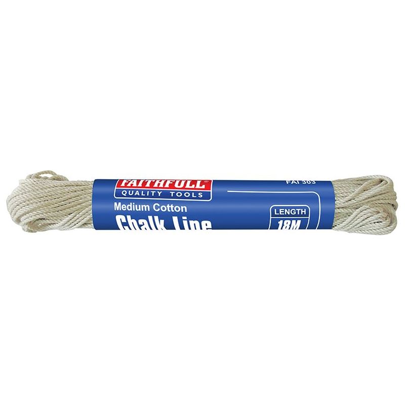 Faithfull 303 Medium Cotton Chalk Line 18m (Box 12) Faithfull - RockBottom Northampton