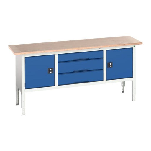 Bott Verso Adjustable Height Storage Bench 2000 x 600mm Bott - NorthantsTrade Northampton