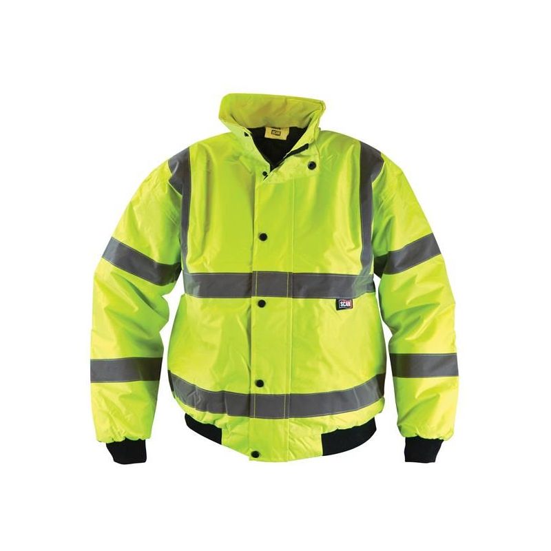 Scan Hi-Vis Bomber Jacket Yellow - XXL (52in) Scan - RockBottom Nothampton