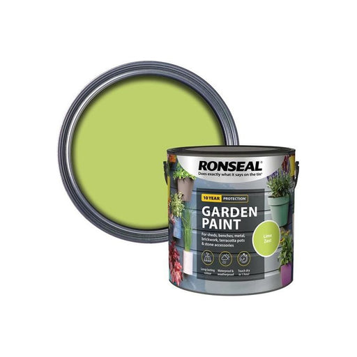 Ronseal Garden Paint Lime Zest 2.5 litre Ronseal - RockBottom Nothampton