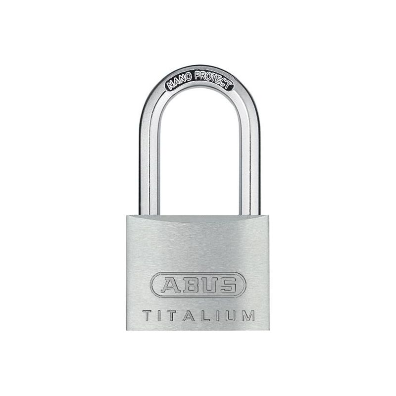 Abus Mechanical 64TI/40mm TITALIUM™ Padlock 40mm Long Shackle Keyed Alike KA6411 ABUS Mechanical - RockBottom Northampton 