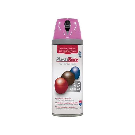 Plastikote Twist & Spray Gloss Pink Burst 400ml PlastiKote - RockBottom Nothampton