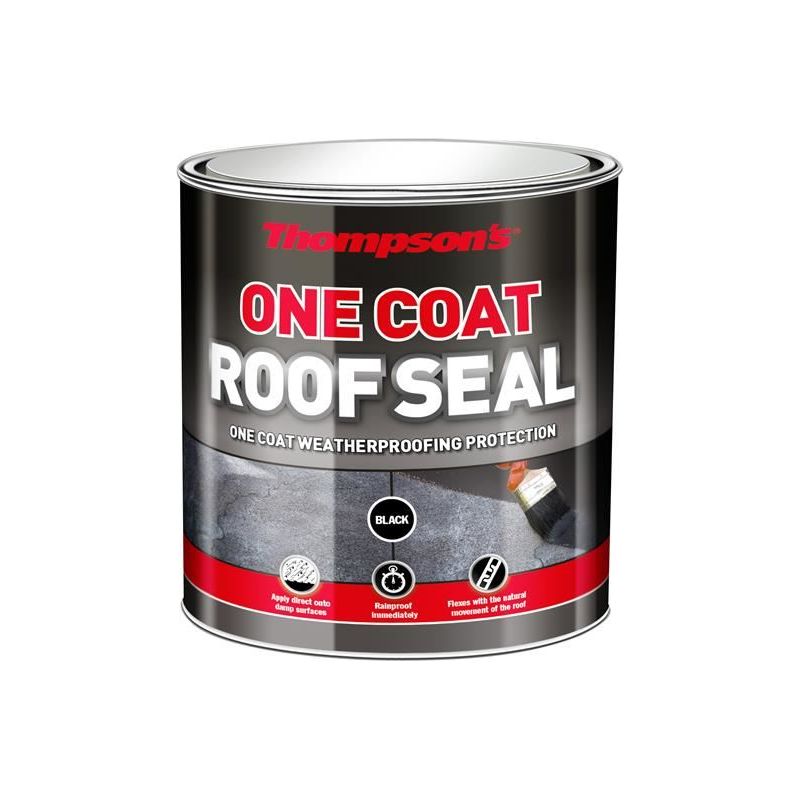 Ronseal Thompson's One Coat Roof Seal Black 5 litre Ronseal - RockBottom Nothampton