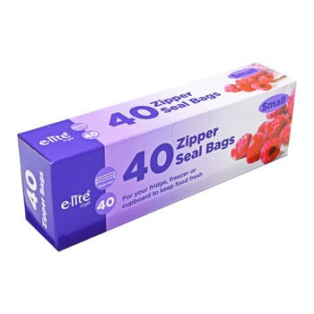 Zipper Seal Freezer & Storage Bags 40Pk