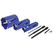 Faithfull Diamond Core Drill Kit & Case Set of 7 Faithfull - RockBottom Northampton