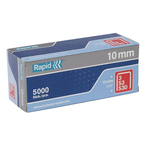 Rapid 53/10B 10mm Galvanised Staples (Box 5000) Rapid - RockBottom Nothampton