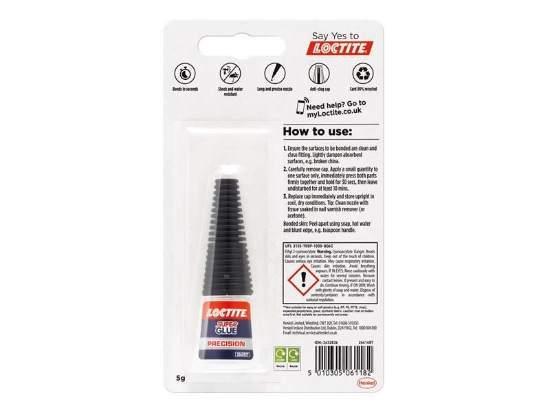 Loctite Super Glue Precision Bottle 5g Loctite - RockBottom Northampton