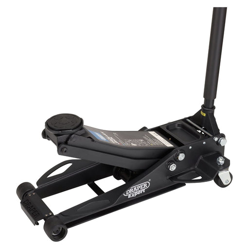 Draper Expert Professional Low Profile Fast Lift Garage Trolley Jack, 3 Tonne, Black Draper - Town Tools