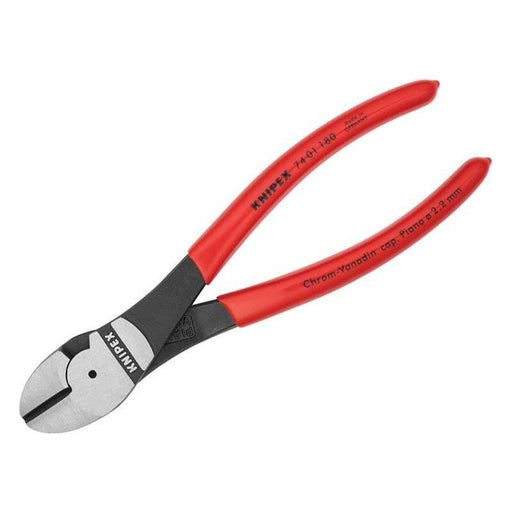 Knipex High Leverage Diagonal Cutters PVC Grip 180mm Knipex - RockBottom Northampton