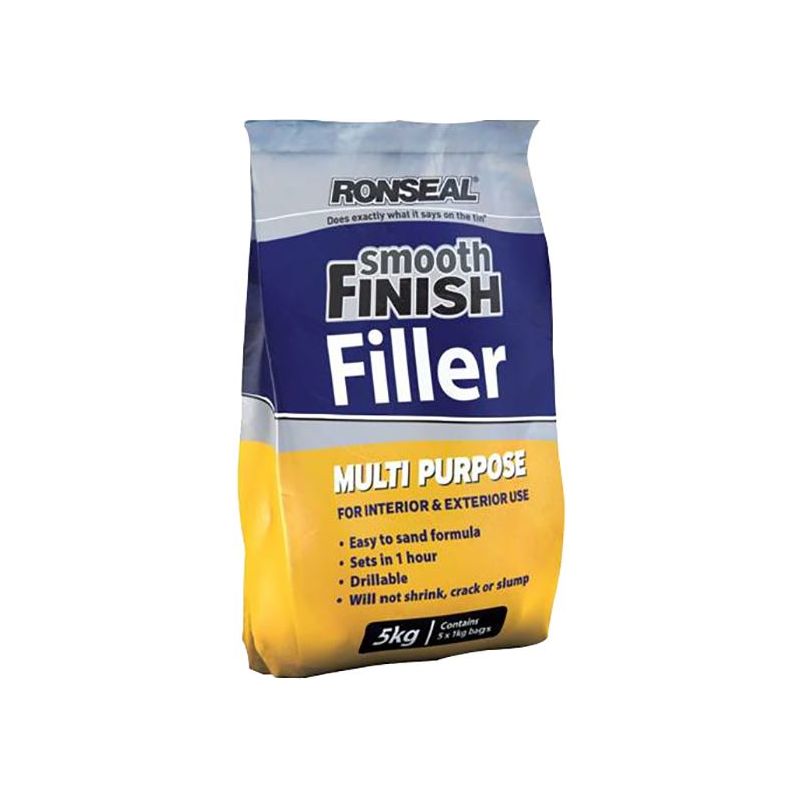 Ronseal Smooth Finish Multipurpose Wall Powder Filler 5kg Ronseal - RockBottom Nothampton
