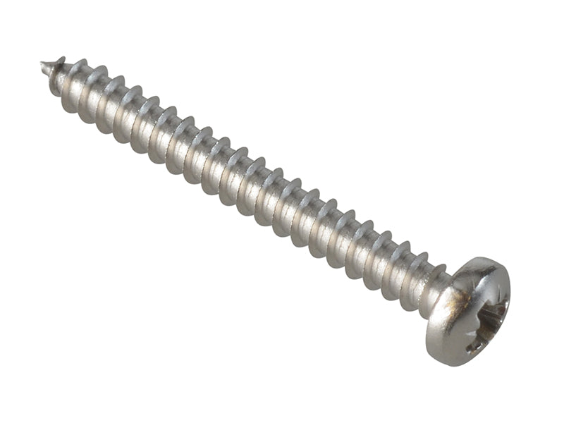 ForgeFix Self-Tapping Screw Pozi Compatible Pan Head SS 1in x 4 ForgePack 40