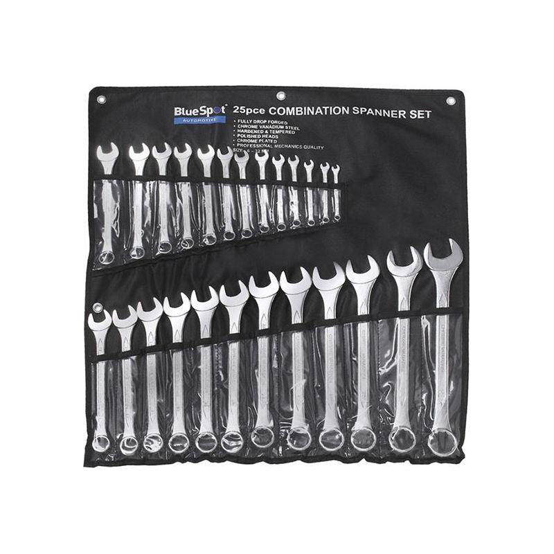 Bluespot Tools Combination Spanner Set, 25 Piece BlueSpot Tools - RockBottom Northampton