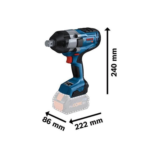Bosch GDS 18V-1050 H Pro BITURBO 3/4in Impact Wrench 18V Bare Unit Bosch - RockBottom Northampton
