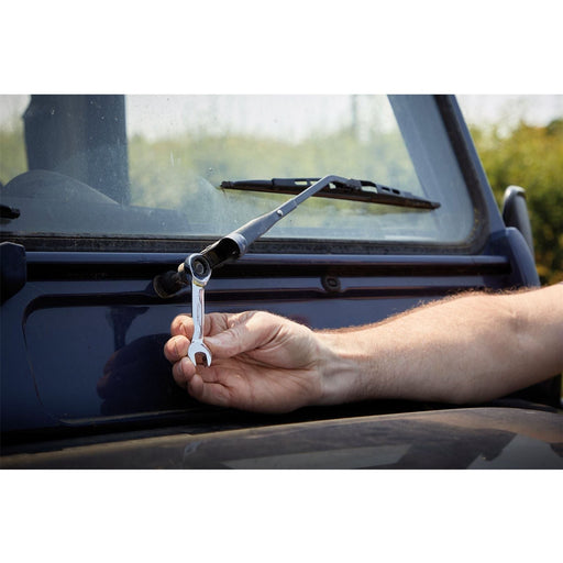 Draper HI-TORQ Metric Stubby Flexible Head Ratchet Combination Spanner Set (8 Piece) Draper - Town Tools