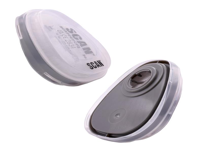 Scan Twin Half Mask P2 Particle Filter Cartridge (Pack of 2)