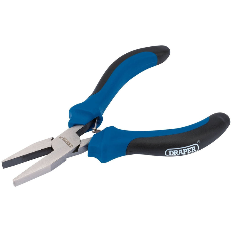 Draper Soft Grip Flat Nose Mini Pliers, 115mm Draper - Town Tools