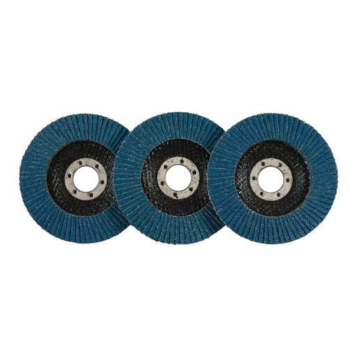 Draper Zirconium Oxide Flap Discs, 115 x 22.23mm, 40 Grit (Pack of 10) 84096 Draper - Town Tools 