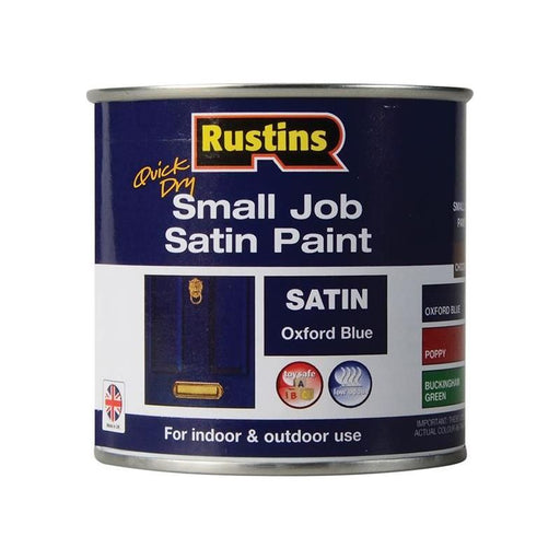 Rustins Quick Dry Small Job Satin Paint Oxford Blue 250ml Rustins - RockBottom Nothampton